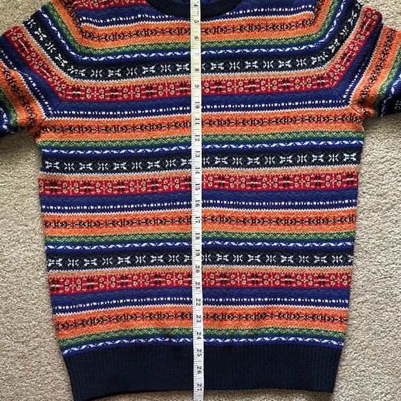 Tommy Hilfiger Colorful Striped Ski Lux Cotton Pullover Sweater Mens Small - Picture 5 of 8